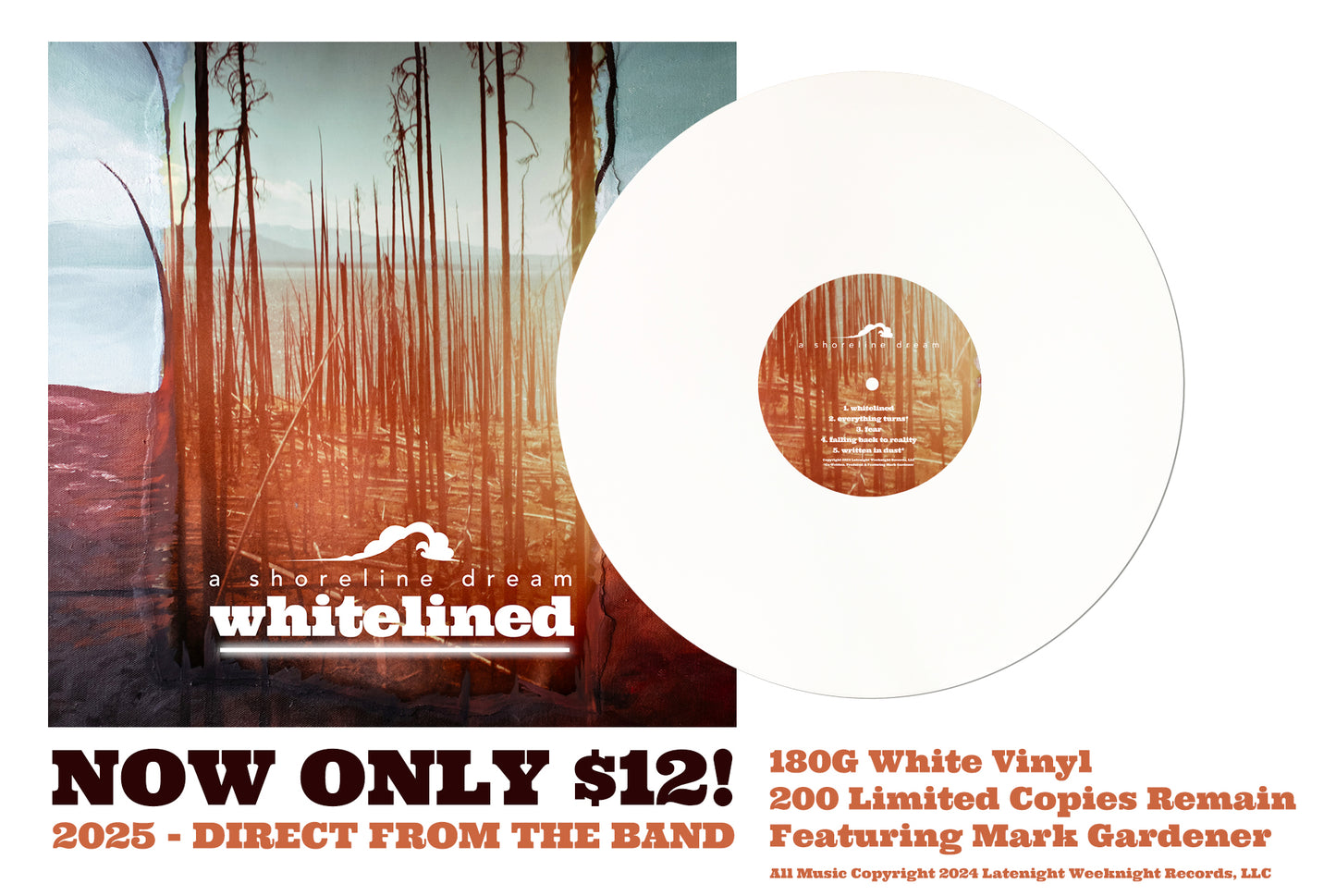 "Whitelined" LE 180G Vinyl - LAST COPIES!